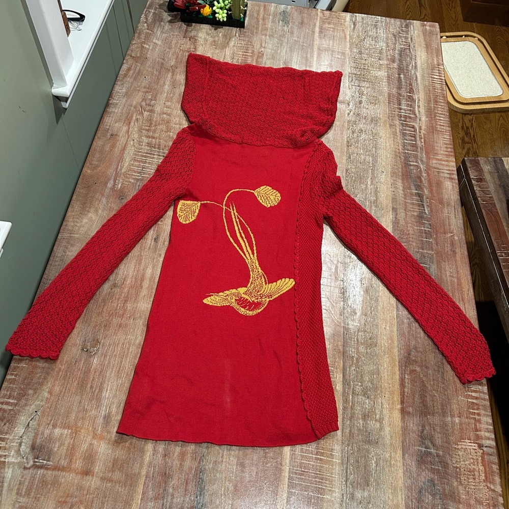 Cozy funnel-neck sweater dress from cult knitters Liamolly